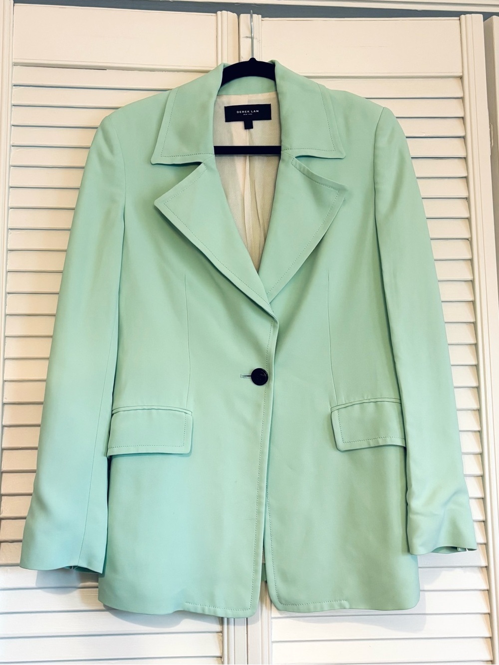 Derek Lam Pastel Green Tailored Blazer - Single Button Jacket Size 2